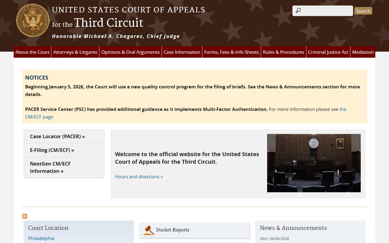 Indiana County arrest records and court charges Third Circuit Court of Appeals