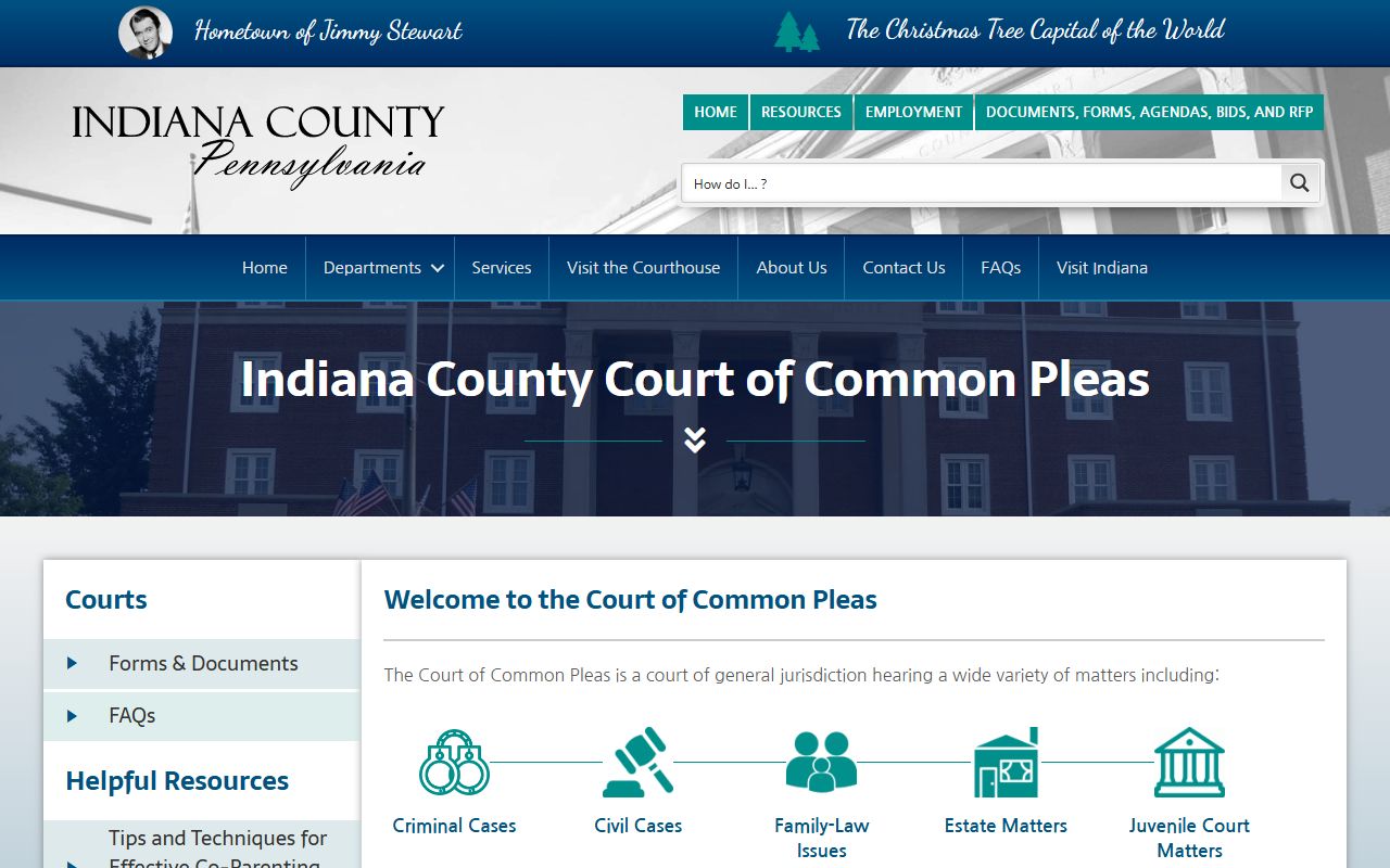 Indiana County Court of Common Pleas records
