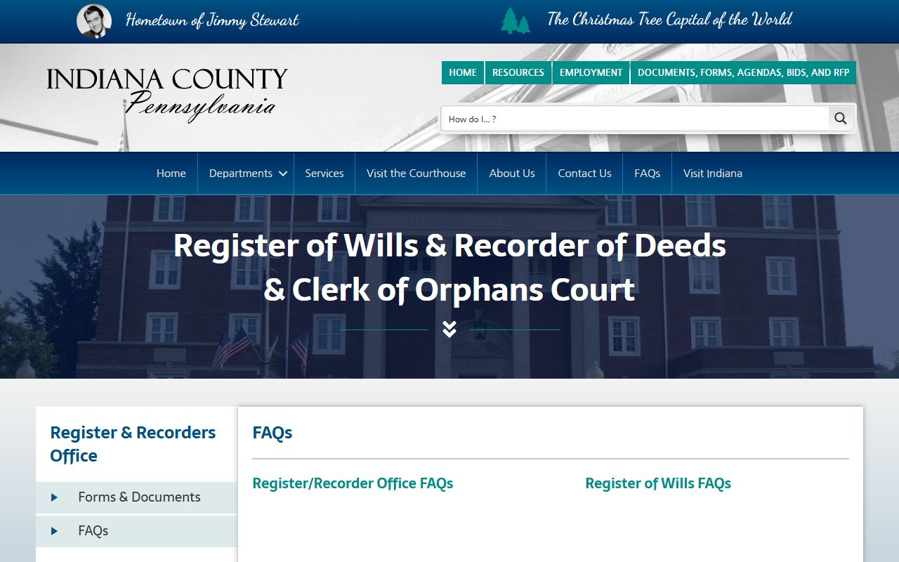 Indiana County marriage and divorce records Register and Recorder FAQs