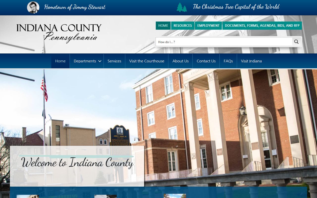 Indiana County court records county government home